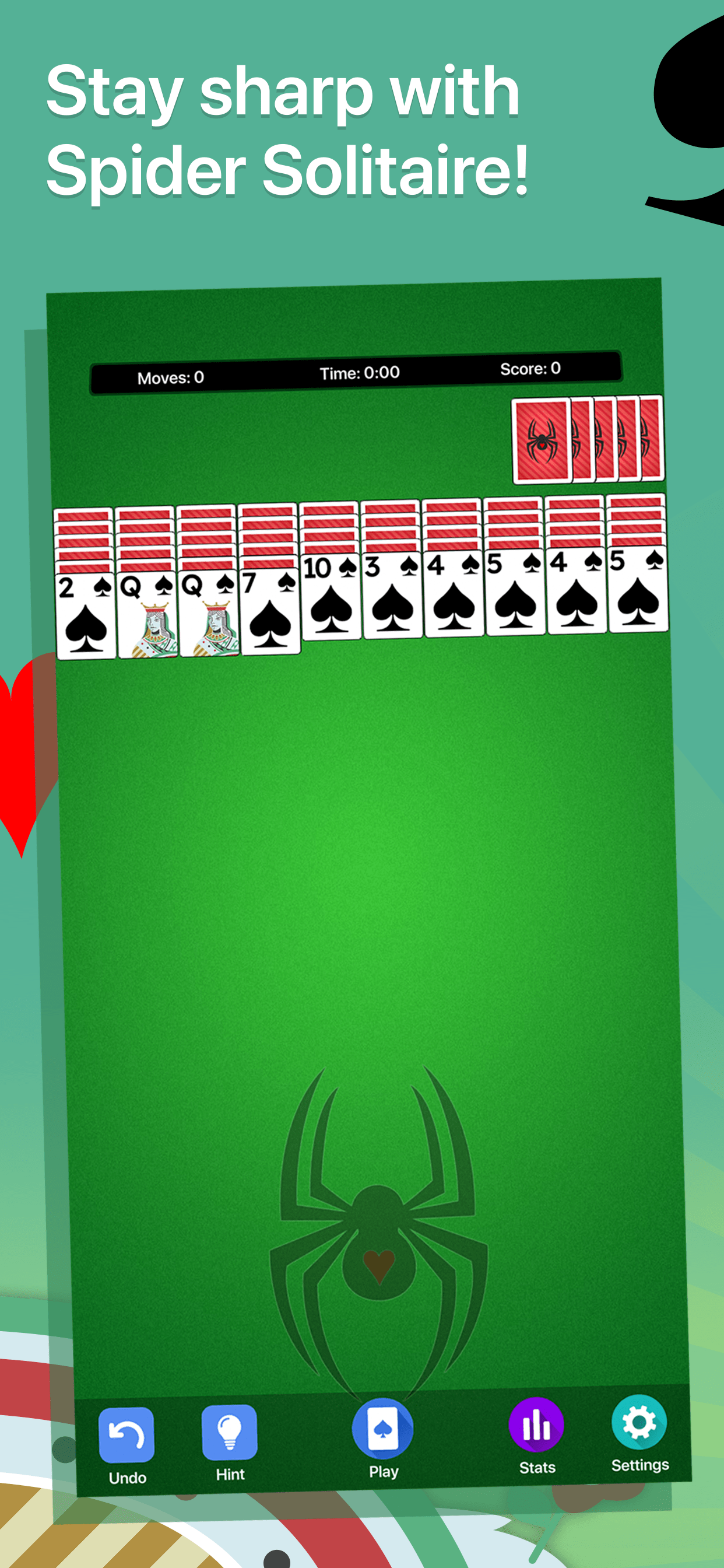 Spider Solitaire Game Screenshot